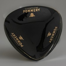 POMMERY Champagner Deko Schale /Aschenbecher Vintage 70er Jahre Schwarz/Gold
