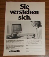 Seltene Werbung OLIVETTI Word Processor Schreibsystem Textcomputer PC 1982
