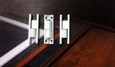 Alu Scharnier 3er-Set Fliegengitter Fenster Insektenschutz Tür in WEISS