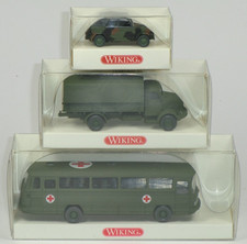 Wiking - Konvolut Bundeswehrfahrzeuge, VW, MB, Henschel, 1:87, in OVP#24-SK43/R