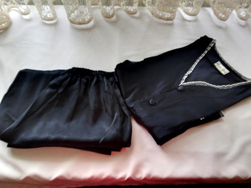Dunkelblauer damen pyjama aus - damen,