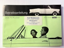 Betriebsanleitung DKW F12 Roadster, Originalausgabe aus Arcihv