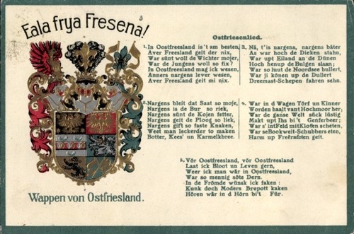 Präge wappen ostfriesland - präge, ak