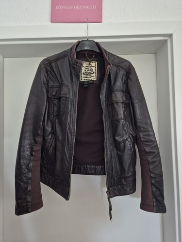 Braune lederjacke von mango - lederjacke,