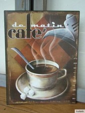 Nr.G6949 Cafe de matin - SCHILD - Blechschild - Nostalgie - Kaffee