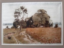 Carl-Theodor Meyer-Basel (1860-1932), Feldweg, Farblithografie / Farbholzschnitt