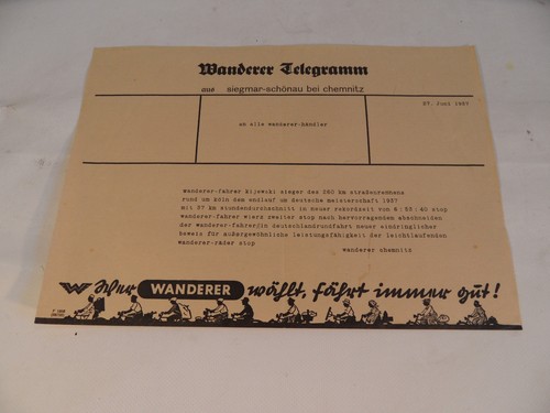Altes wanderer telegramm - altes,