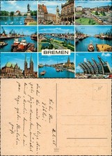 Bremen Mehrbild-AK u.a. mit Hafen, Parkhotel, Hauptbahnhof uvm. 1968