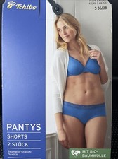 Damen 2 Pantys Slips blau Gr