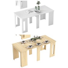 HOMCOM Esstisch, Ausziehbar Küchentisch für bis 6 Personen, 60-180x85 cm