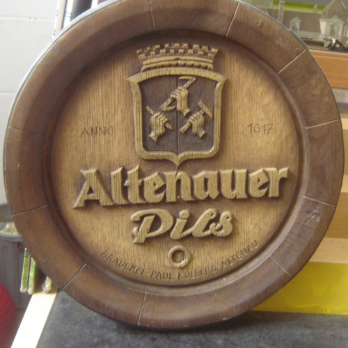 Brauerei werbeschild fassboden - werbeschild,