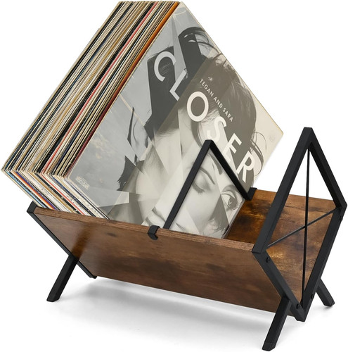 Schallplattenregal braun mit