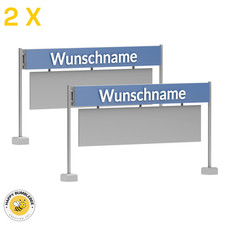 2X Bahnsteigschild Halterung