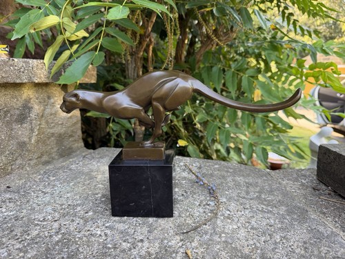 Art deco bronze laufender - bronze,