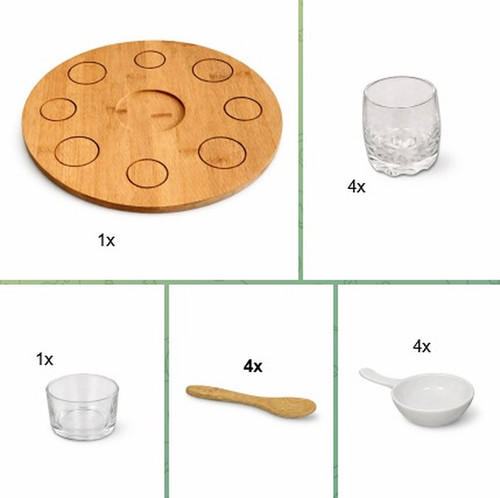 Bambus servierset teilig - servierset, 14-teilig