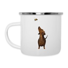 Dackel mit Hummel Süßestes Dackel Geschenk Camping-Becher, One size, Weiß