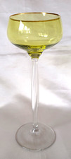 Theresienthal Jugendstil grüne Schale Römer Wein Hock Glas. um 1905