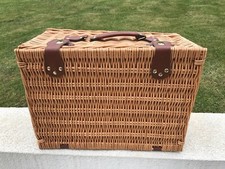  WEIDEN AUFBEWAHRUNGSKORB + DECKEL + GEFÜTTERTER PICKNICKKORB NÄHEN HANDWERK BOX