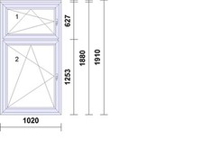 8 Fenster mit Oberlicht 2 farbig innen weiß außen mahagoni