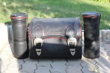 Top Case Hecktasche echt Leder gepunzt mit 2 seitlichen Getränkehalter