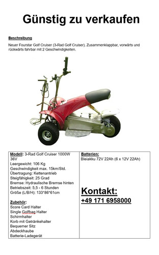 Golfcart elektro - (neu),