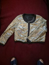 Pailetten Elegante Klassische Langarm Jacke Gr.