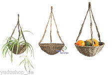 Hängekorb Hängeampel Blumenampel Aufbewahrungskorb Hängetopf Topf Seegrass 