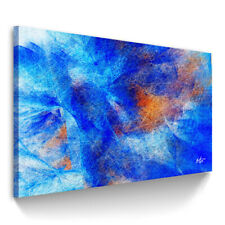 LEINWAND BILD Abstrakt Blau WANDBILDER XXL WOHNZIMMER Modern Deko Kunst 1472A