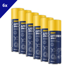 6x 400ml MANNOL LITHIUM SPRÜHFETT SCHMIERFETT SPRAY (9881)