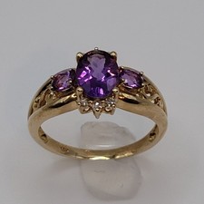 Amethystring  Gelbgold 10