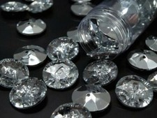 5 Schmucksteine Strass Knopf