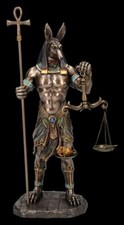 Anubis Figur mit Ankh-Stab und
