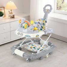 4in1 Lauflernwagen Babywalker Gehfrei Lauflernhilfe Baby Schaukel Licht
