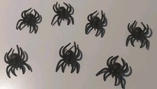 Halloween/ 7 Spinnen/ Gummi-Kunststoff/ schwarz
