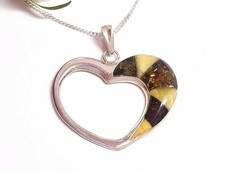 Bernstein Herz Anhänger