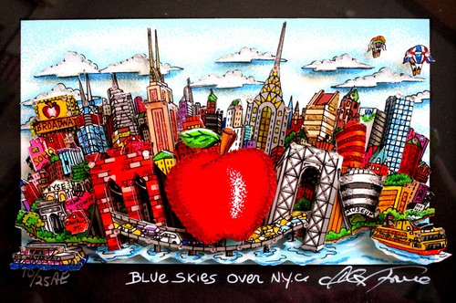 Charles fazzino 3d blue - fazzino,