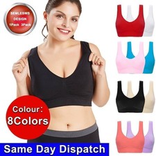 Damen Push Up Sport BH Bra Unterwäsche Fitness Yoga Bustier Seamless ohne Bügel