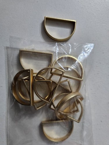 Serviettenringe gold 12 - serviettenringe, gold,