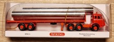 Wiking 055404 Henschel Flachpritschensattelzug, Leuchtrot, Maßstab 1:87