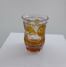 Böhmen Glas Ranftbecher gelb