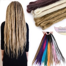 20/24" Wie Echthaar Dreadlocks Handmade Hair Dreads Locs Haarverlängerungen Afro