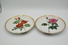 HUTSCHENREUTHER PORZELLAN WANDTELLER No.2 & No.6  - ART DECO - ROSEN MOTIV