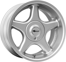 4x Alufelgen BROCK B1 Kristallsilber (KS) 9x16 ET15 LK4 100 16 Zoll Felgen Alu