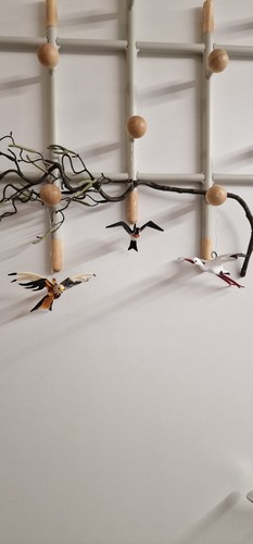 Glas vögel hängend deko - glas,