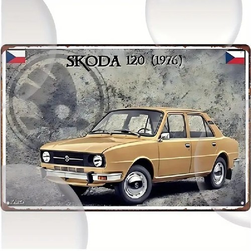 Blechschild skoda 120 - skoda,