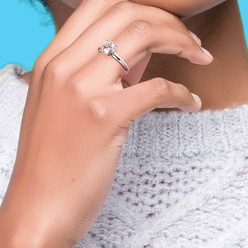 14k weißgold diamant ring - 14k,