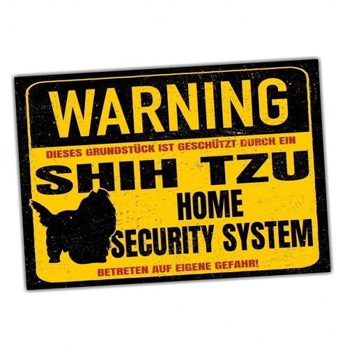 Schild shih tzu warning - schild,