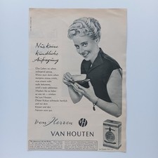 1959 Van Houten Kakao Krefeld Dutching Werbeanzeige Werbung Reklame Advertising