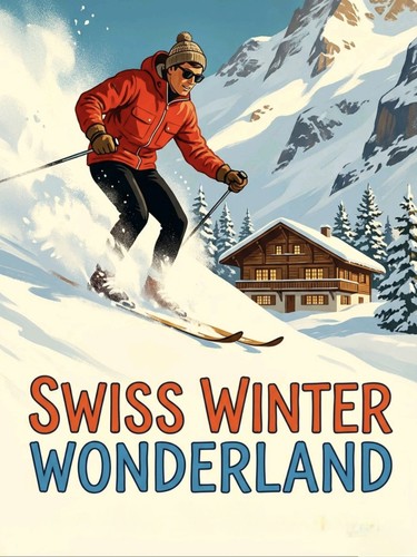 Vintage skispringen alpen - vintage,