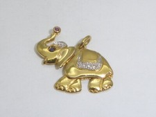 333 Gold 8K Gelbgold 3 g Anhänger für Halskette Elefant Glücksbringer 8221